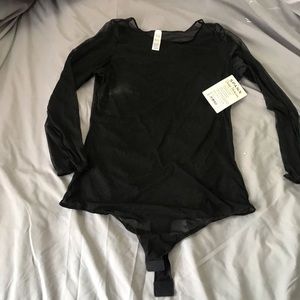 NWT Sheer Spanks body suit
